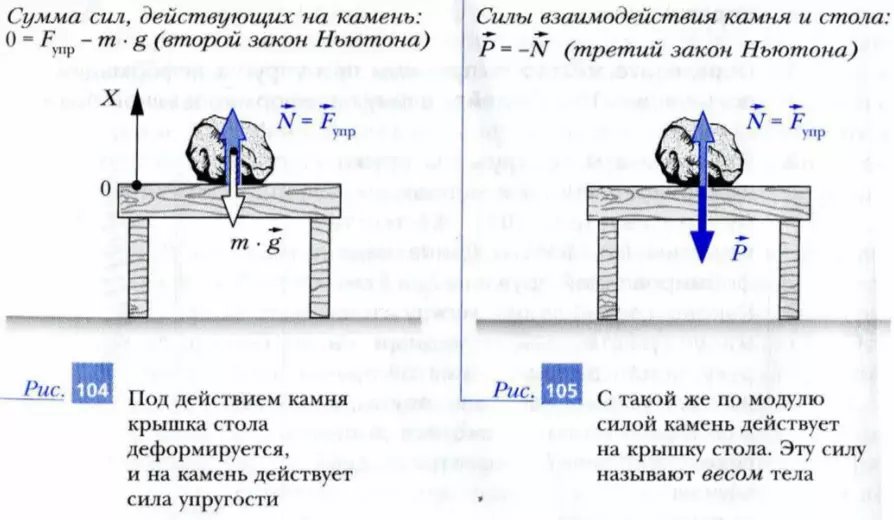 Сила упругости и вес