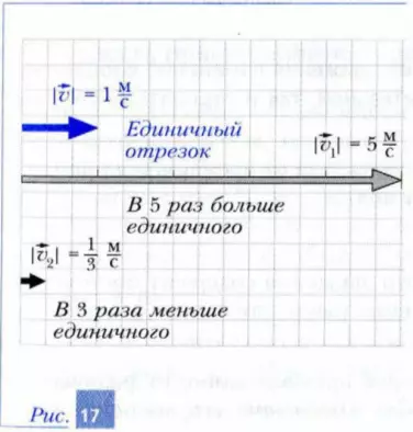 Отрезки, соответствующие разным скоростям